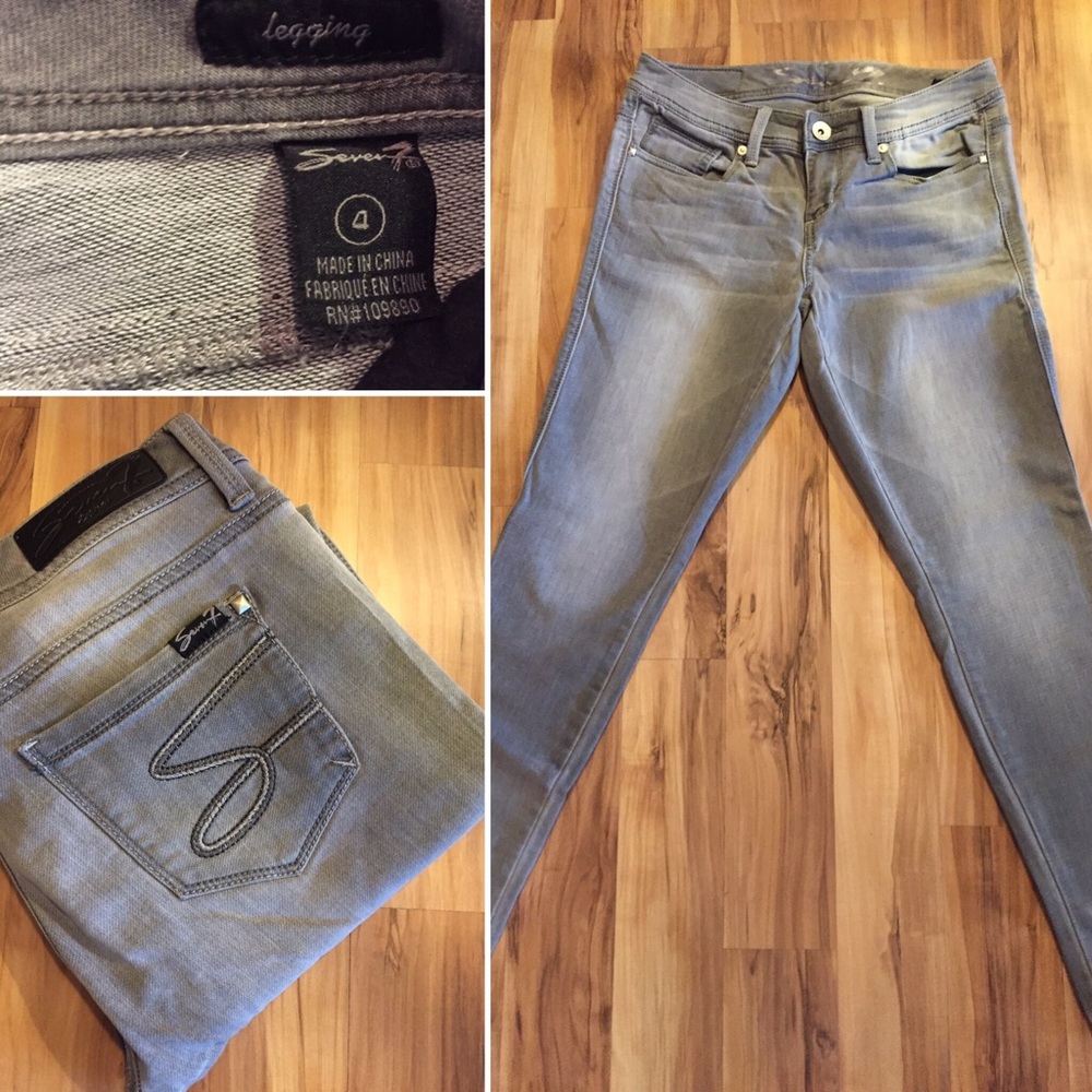 Seven7 Gray Skinny Jean Leggings